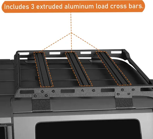 Vista 4 de Hooke Road Bronco - Barra transversal para cesta de carga trasera para Ford Bronco 2021-2026 de 4 puertas (excluye Bronco Sport)