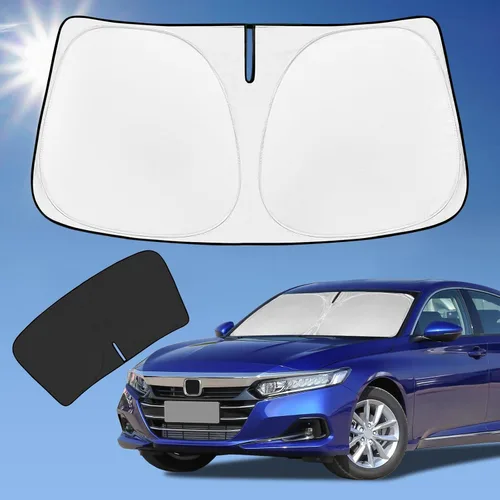 Vista 29 de Parasol para parabrisas de 4 capas, ajuste personalizad, tela 240T, plegable, bloquea los rayos ultravioletas, accesorios de automóvil
