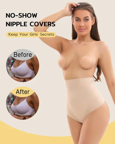 Vista 4 de Niidor Calcomanías adhesivas reutilizables de silicona para pezones para mujeres, pétalos de pecho con estuche de viaje