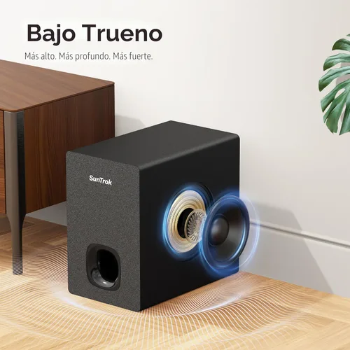 Vista 4 de Barra de sonido de karaoke con subwoofer para TV: Barra de sonido con 2 micrófonos inalámbricos - Sistema de sonido envolvente de cine en casa