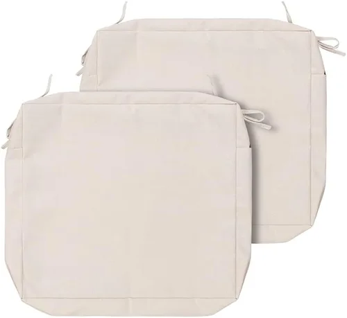 Vista 19 de Magpie Fabrics - Funda de cojín para exterior de repuesto de 2 piezas, ¡SIN inserto! Funda impermeable con lazos para decorar sillas de jardín