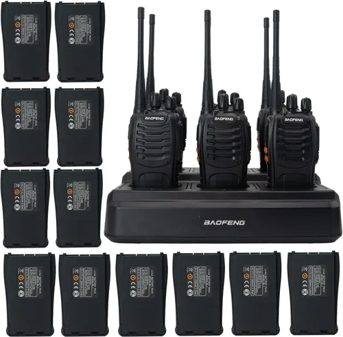 Vista 4 de BAOFENG BF-888S Walkie Talkies recargables para adultos, radios bidireccionales de mano de largo alcance con auricular y micrófono, Walkie Talkie