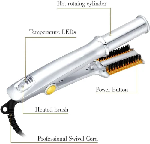 Vista 2 de Herramientas profesionales para alisar el cabello, peine de pelo, plancha rizadora y rizador 2 en 1, herramienta de peinado multi, plancha plana