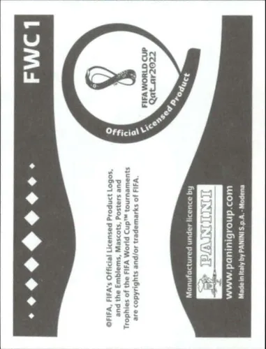 Vista 2 de Panini World Cup Qatar Sticker #FWC1 FIFA Mini Sticker 2022