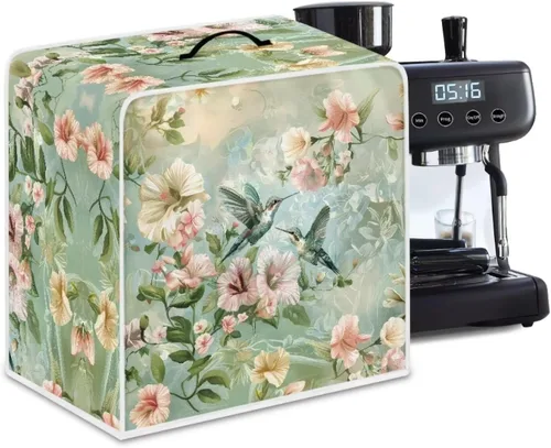 Vista 54 de DISNIMO Cubierta antipolvo para cafetera de mariposa azul, fundas para máquina de hacer café de cocina con mango superior, cubierta
