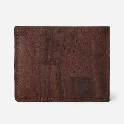 Vista 4 de Billetera Airtag - Tarjetero de cuero vegano para tarjetas y dinero en efectivo, Marrón, Bifold