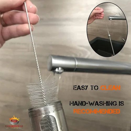 Vista 8 de Inyectores de carne para fumar - Kit de inyector de adobo de acero inoxidable con estuche y ventana para barbacoa, asar a la parrilla, 3 agujas