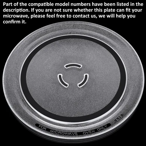 Vista 7 de Placa giratoria de 12 pulgadas de repuesto para microondas Whirlpool Kenmore Maytag Amana Estate, 4393799, bandeja de cocina de vidrio con centro