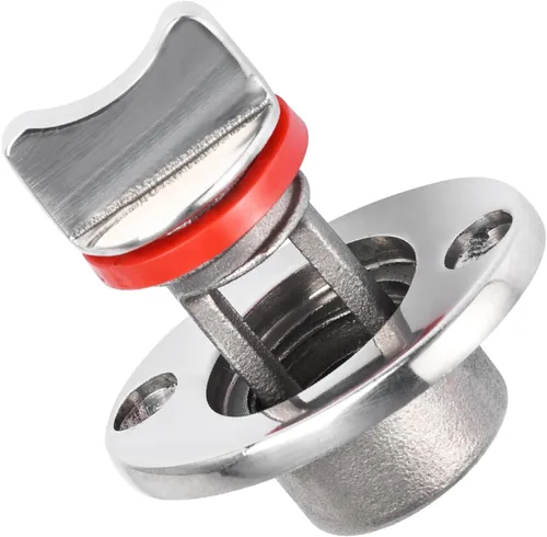Vista 3 de NovelBee Marine Drain Plug,316 Stainless Steel Boat Oval Garboard Drain Plug,Scupper Plugs Kit with Waterproof Seal Ring Fits 1'' Hole,Thread for