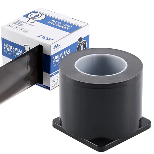 Vista 22 de JMU Película de barrera rosa, película de barrera dental para tatuajes, cinta de barrera de 4" x 6", 1200 hojas