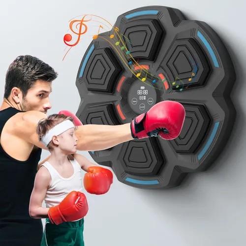 Vista 2 de OurStarry Smart Music Boxing Machine for Adults and Kids, Training Machine with LED Electronic Wall Mounted, Home Indoor Workout Equipment with