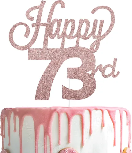 Vista 82 de LINGTEER - Decoración para pastel con texto "Happy Birthday 100", color negro