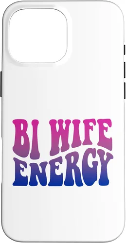Vista 19 de iPhone 15 Pro Max Bi Wife Energy Bisexual Pride Bisexual Flag Retro Vintage Case