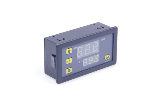 Vista 5 de Interruptor de relé automotriz de 1500 W CC 12 V (11-14 V), tablero de relé de retardo de tiempo digital con pantalla LED de doble