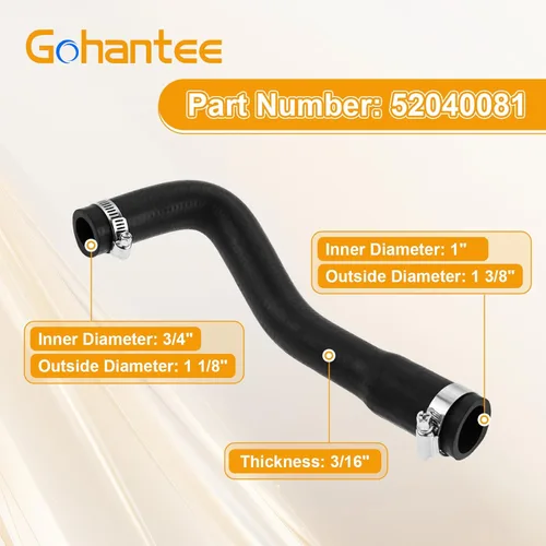 Vista 2 de gohantee Kit de manguera de llenado de combustible y manguera de ventilación compatible con Jeep Wrangler YJ 1987-1995 tanque de plástico de 20