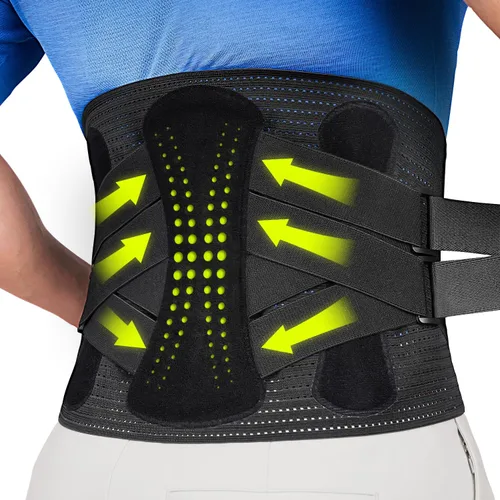 Vista 8 de aoFIT Faja para la espalda para aliviar el dolor de espalda baja con soporte de abrazo bioquímico de 360 grados, cinturón de apoyo de espalda