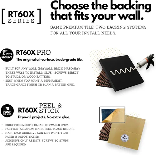 Vista 9 de Paquete de 4 paneles de madera acústica RT60X Pro, 24 x 24 pulgadas, paneles de reducción de ruido y absorción de sonido para estudio en casa