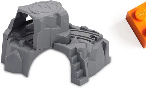 Vista 2 de Yiju Tren, plástico gris doble l, accesorios de madera de la pista del tren para regalos de cumpleaños