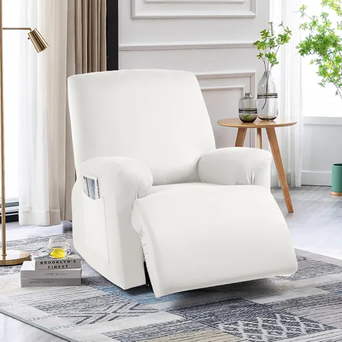 Vista 138 de TAOCOCO Fundas Elásticas para Sillones Reclinables de 3 Piezas Fundas Sólidas para Muebles Funda para Sillón Reclinable Fundas Deslizables con Azul