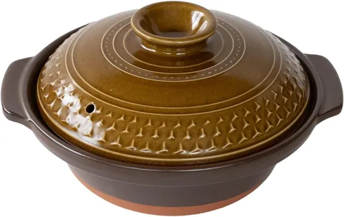 Vista 14 de Banko Ware 32761 Clear AKARI Earthenware Pot, For One Person Size 6, S, 24.7 fl oz (700 ml), Microwave Oven, Direct Fire, Brown, Made in Japan