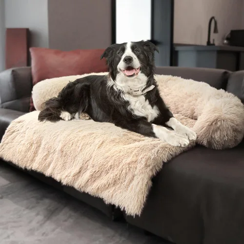 Vista 57 de Alfombrillas para Camas Tranquilas para Perros/Gatos, Almohadón Lavable y Extraíble para Perros, Funda de Sofá de Peluche de Pelo Largo