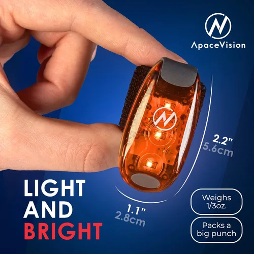 Vista 4 de LED Safety Light (2 Pack) - Clip On Strobe/Running Lights for Runners, Dog, Bike, Walking, Boat, Kayak, Stroller and More - High Visibility