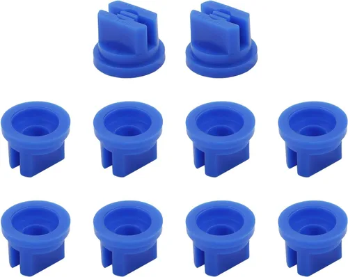 Vista 22 de MroMax Punta de pulverización de ventilador plano, boquilla de plástico de 110 grados de apertura de 0.006 in, 5 piezas (verde)