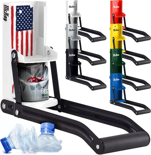 Vista 16 de Mckay Trituradora de latas de metal de 16 oz. y 12 oz. Automática para reciclaje, trituradora de latas de aluminio de servicio pesado para pared