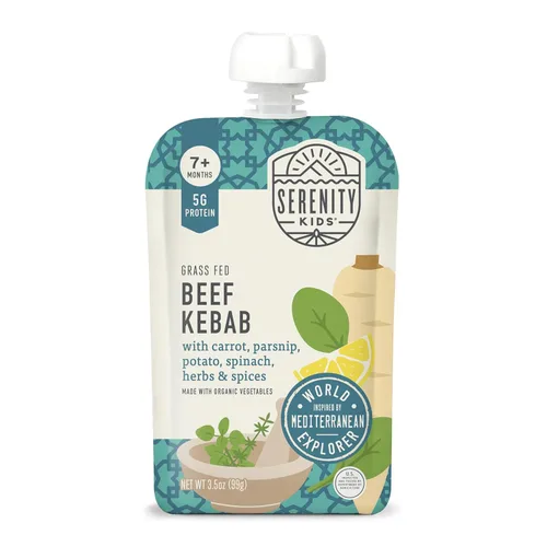 Vista 17 de Serenity Kids Bolsas de comida para bebés de más de 6 meses – Alimento orgánico para bebés lleno de nutrientes con 0.18 oz de proteína – Bolsas