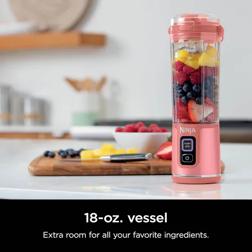 Vista 36 de Ninja BC155PS Blast - Licuadora portátil de dos unidades, inalámbrica, recipiente de 18 onzas, licuadora personal para batidos y smoothies, sin BPA