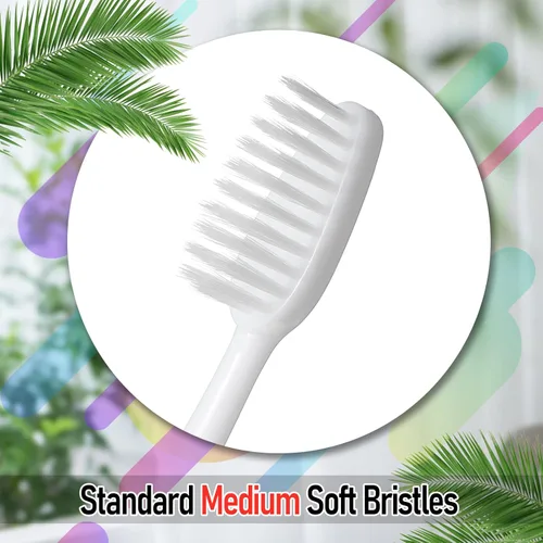 Vista 3 de Honeydak Paquete de 200 cepillos de dientes desechables a granel, envueltos individualmente, multicolor, cerdas suaves, cepillos de dientes de viaje