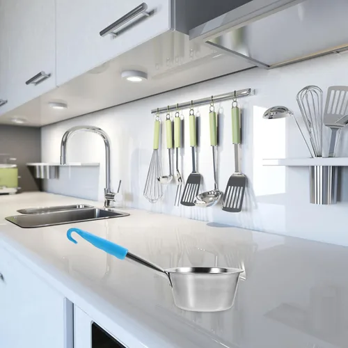 Vista 5 de Toddmomy Cucharón portátil para acampar con gancho, cuchara de agua ligera de acero inoxidable para senderismo al aire libre y camping, cuchara