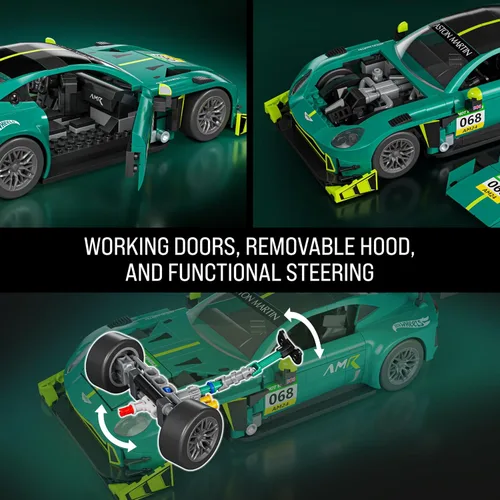 Vista 6 de Mattel Brick Shop Hot Wheels ’24 Aston Martin Vantage GT3 Building Set