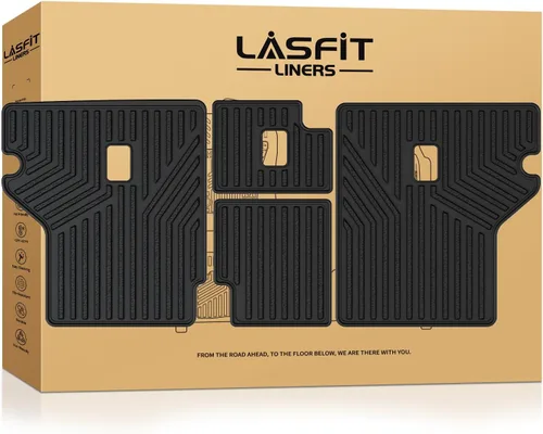 Vista 15 de LASFIT Alfombrillas para Toyota Tundra 2007-2011 doble cabina (no compatible con CrewMax o cabina regular), ajuste personalizado para todo