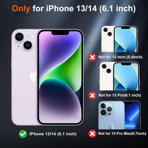 Vista 1531 de SUPFINE - Funda magnética para iPhone 13 Pro Max (compatible con MagSafe), (protección contra caídas de grado militar de 10 pies), delgada, Negro