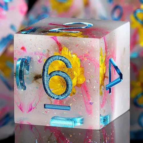 Vista 49 de DNDND Dados de Resina Ojo DND de Borde Afilado Dado de D&D con Estuche de Regalo para Juego de Dungeons and Dragons (Ojo de Dragón Verde)