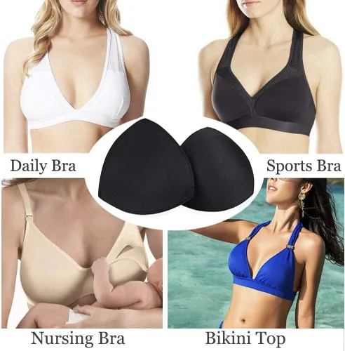 Vista 6 de TAOHUA GARDEN 5 pares de almohadillas para brasier, extraíbles, algodón de aire, esponja de espuma, transpirable