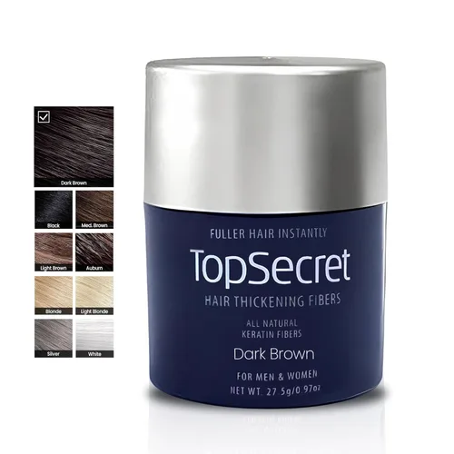 Vista 50 de Top Secret Recambios de fibras de construcción para engrosar el cabello, relleno de cabello natural e indetectable, para hombres y mujeres, rellena