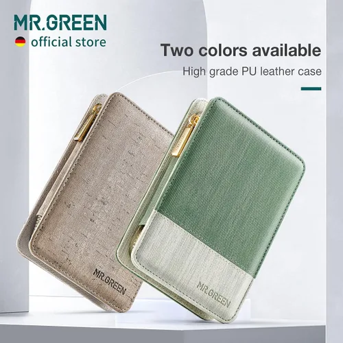 Vista 2 de MR.GREEN - Sets de manicura y pedicura, kits de cortauñas de acero inoxidable, herramientas de cuidado personal con estuche de cuero PU (Gris)