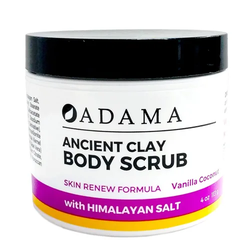 Vista 2 de Adama Ancient Clay Exfoliante Corporal Vanilla Coconut Zion Health 4 oz Scrub
