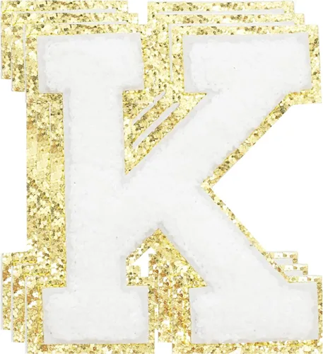 Vista 46 de 3 parches de letras de felpilla negra, parches de letras termo-adhesivas de 4-1/2", parches universitarios para ropa, S