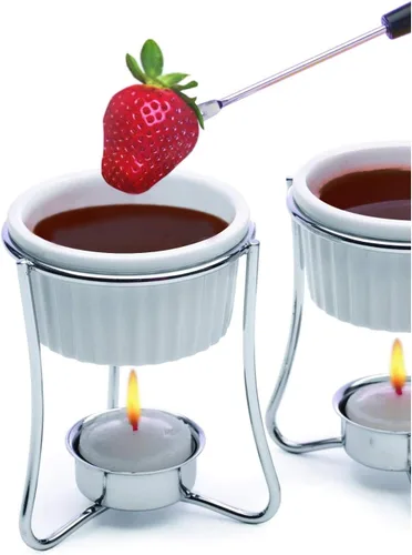 Vista 4 de Set de 2 calientaplatos Prepworks de Progressive International GCBW para mantequilla, A, Blanco