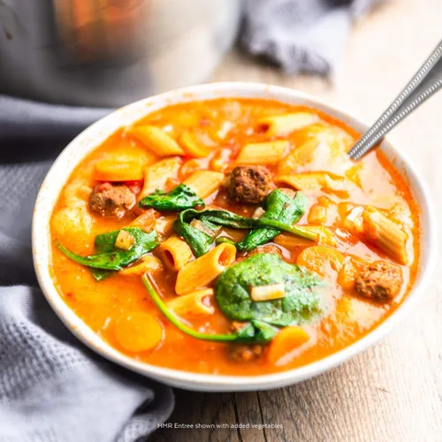 Vista 7 de HMR Mezcla cremosa de sopa de pollo Almuerzo o cena instantánea para apoyar el control de peso Fácil de preparar 0.55 onzas de proteína