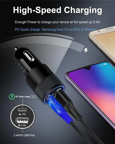 Vista 2 de Cargador rápido tipo C para Samsung Galaxy A17 A16 A15 5G A14 S24 S23 A25 A57 A37 S26 Ultra 5G S25 Note 20 A35 5G Google Pixel 10 9a 8 9 Pro 7, 20 W