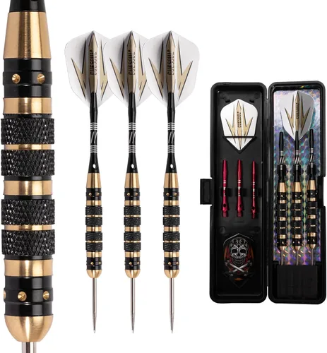 Vista 9 de Cuesoul - Dardos de punta de acero de 20/21/22/23/26 gramos - Barriles de latón con revestimiento negro