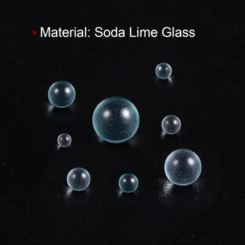 Vista 5 de HARFINGTON 800 cuentas de vidrio para hervir bolas de vidrio de 0.118 pulgadas de soda y lima, para mezclar botellas, transparente
