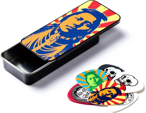 Vista 4 de JIM DUNLOP JVHPT03M John Van Hamersveld Jimi Pick - Lata, surtido, mediano, 6 púas/lata