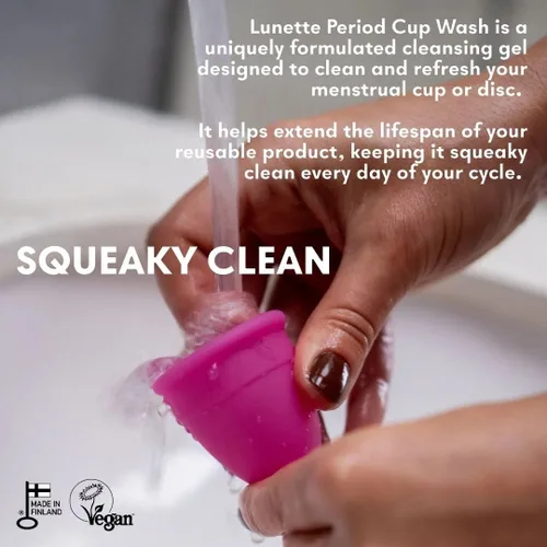 Vista 4 de Lunette Feelbetter - Limpiador de vasos menstruales, combinación perfecta para tu copa menstrual de silicona, vegano, natural, sin parabenos, 3.4