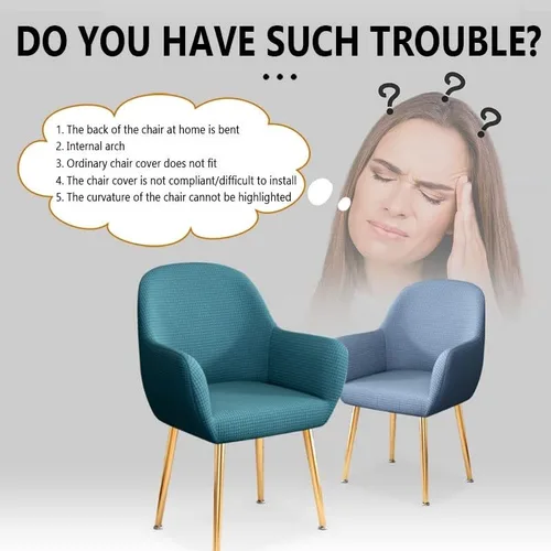 Vista 4 de Fundas decorativas para oficina, sala de estar, funda para silla de comedor con respaldo curvo, moderna funda giratoria para reposabrazos