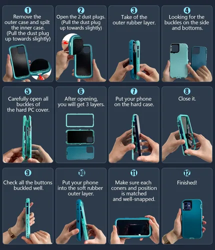 Vista 7 de LeYi Funda compatible con Samsung S20 Ultra: funda resistente 3 en 1 para Samsung Galaxy S20 Ultra, funda de grado militar a prueba de golpes